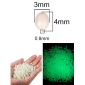 Eagenset Fosforlu Glow Beyaz Silikon Yumuşak Boncuk Olta Takımı, Çapari, Jig Yapım Malzemesi 50 Adet - 1