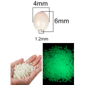 Eagenset Fosforlu Glow Beyaz Silikon Yumuşak Boncuk Olta Takımı, Çapari, Jig Yapım Malzemesi 50 Adet - 2