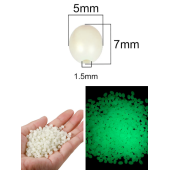 Eagenset Fosforlu Glow Beyaz Silikon Yumuşak Boncuk Olta Takımı, Çapari, Jig Yapım Malzemesi 50 Adet - 3