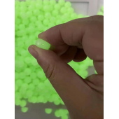 Eagenset Fosforlu Glow Beyaz Silikon Yumuşak Boncuk Olta Takımı, Çapari, Jig Yapım Malzemesi 50 Adet - 7