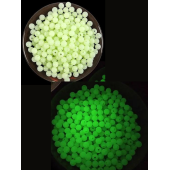 Eagenset Fosforlu Glow Beyaz Silikon Yumuşak Boncuk Olta Takımı, Çapari, Jig Yapım Malzemesi 50 Adet - 9