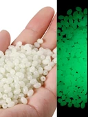 Eagenset Fosforlu Glow Beyaz Silikon Yumuşak Boncuk Olta Takımı, Çapari, Jig Yapım Malzemesi 50 Adet thumbnail 3