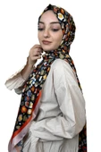 Quare İpeksi Şal Çiçek Desenli Tesettür Şal  01105  AÇIK PUDRA thumbnail 1