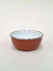 GİZEM Emaye Kase Tas 13 cm 0,5 litre 500 ml Karamel - 1