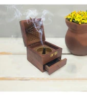 Ahşap Konik Tütsü Yakma Kutusu Büyük Boy Çekmeceli thumbnail 1