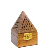 Ahşap Konik Tütsü Yakma Kutusu - 4
