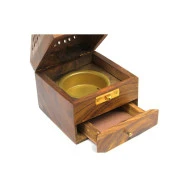 Ahşap Konik Tütsü Yakma Kutusu Büyük Boy Çekmeceli thumbnail 6