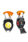 Çok Fonksiyonlu Mini Led Lamba Anahtarlık ve Çakmak USB Şarjlı Kamp İçin Taşınabilir 7 Modlu - 1