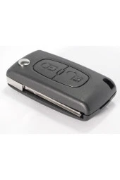 Citroen Berlingo C3 C4 C5 Uyumlu Kumanda Kabı Anahtar Kabı Oto Anahtarlık Pil Yataksız Logolu thumbnail 2