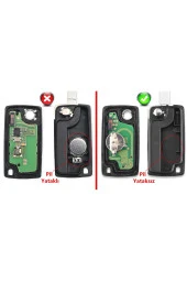 Peugeot Partner 207 307 308 407 Uyumlu Kumanda Kabı Anahtar Kabı Oto Anahtarlık Pil Yataksız Logolu - 4