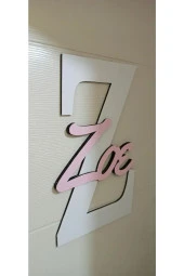 Çocuk Ve Bebek Odası Harf Kapı Ve Duvar Süsü Pano Isimlik thumbnail 2