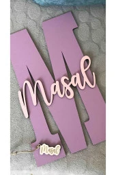 Çocuk Ve Bebek Odası Harf Kapı Ve Duvar Süsü Pano Isimlik - 1