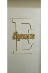 Çocuk Ve Bebek Odası Harf Kapı Ve Duvar Süsü Pano Isimlik thumbnail 1