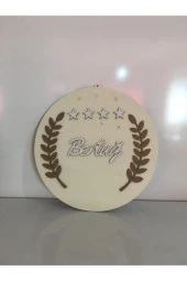 Özel Konsept Tasarım Isimli Bebek Çocuk Kapı Süsü - 1