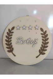 Özel Konsept Tasarım Isimli Bebek Çocuk Kapı Süsü - 2