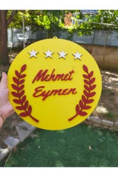 Özel Konsept Tasarım Isimli Bebek Çocuk Kapı Süsü - 1
