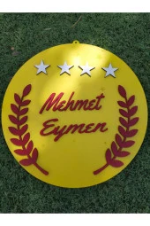 Özel Konsept Tasarım Isimli Bebek Çocuk Kapı Süsü - 4