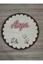 Özel Konsept Tasarım Isimli Bebek Çocuk Kapı Süsü thumbnail 1