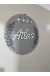 Özel Konsept Tasarım Isimli Bebek Çocuk Kapı Süsü thumbnail 4