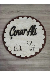 Özel Konsept Tasarım Isimli Bebek Çocuk Kapı Süsü thumbnail 3