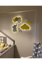 Çocuk Odası Dekoratif Ahşap Gece Lambası Ledli Aydınlatma - 1