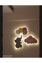 Çocuk Odası Dekoratif Ahşap Gece Lambası Ledli Aydınlatma - 2