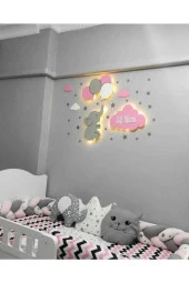 Çocuk Odası Dekoratif Ahşap Gece Lambası Ledli Aydınlatma - 2