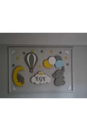 Çocuk Odası Dekoratif Ahşap Gece Lambası Ledli Aydınlatma - 1