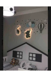 Çocuk Odası Dekoratif Ahşap Gece Lambası Ledli Aydınlatma - 2
