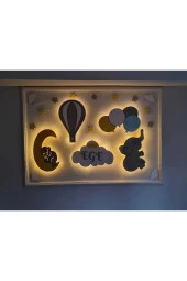 Çocuk Odası Dekoratif Ahşap Gece Lambası Ledli Aydınlatma - 2