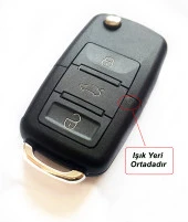 Volkswagen Golf 5 Jetta A5 Caddy 2004-2010 Uyumlu Anahtar Kabı Kumanda Kabı Oto Anahtarlık Logolu - 1