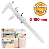 Mekanik Manuel Metal Kumpas Metal Çene 150 mm Kutulu Hassas İç Dış Derinlik Ölçüm Aleti - 1
