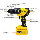 Devolt 78vf 10ah darbeli çift akülü vidalama matkap set EEA218 - 2