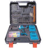 Yeni Xr Çift Batarya 58vf 12ah Şarjlı Matkap Seti (Mavi)  EEA325 (B) - 4