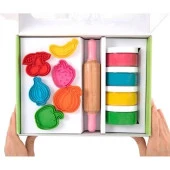 Childgen Doğal Oyun Hamuru Premium Set 4x125 gr Meyveler ve Sebzeler thumbnail 2