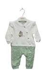 uğurböceğiçocuk Aziz Bebe Papatya Baskılı Patiksiz Bebek Tulum 6895 - 6