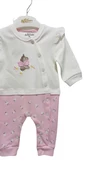 uğurböceğiçocuk Aziz Bebe Papatya Baskılı Patiksiz Bebek Tulum 6895 - 10