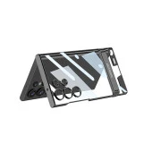 Samsung Galaxy S24 Ultra Kılıf Kamera Korumalı Şeffaf Dikey Standlı Kapak (dik ays) - 1