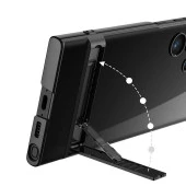 Samsung Galaxy S24 Ultra Kılıf Kamera Korumalı Şeffaf Dikey Standlı Kapak (dik ays) - 4