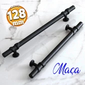 Maça Siyah Metal Kulp 128 mm-12,8 cm Mobilya Çekmece Mutfak Dolabı Dolap Kulpları Kulbu Kulpu thumbnail 1