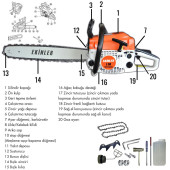 Benzinli Motor Testere  EEA074 (B) - 2