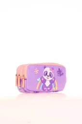 Kaukko Kids 3 Bölmeli Kalem Çantası Toys Panda Lila L8154 - 2