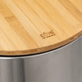 5five Simply Smart Bambu 30 Lt Paslanmaz Çelik Çöp Kovası - 3