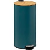 5five Simply Smart Bambu 30 Lt Metal Petrol Mavisi Çöp Kovası - 1