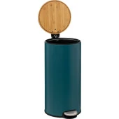 5five Simply Smart Bambu 30 Lt Metal Petrol Mavisi Çöp Kovası - 3