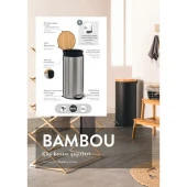 5five Simply Smart Bambu 30 Lt Metal Petrol Mavisi Çöp Kovası - 6