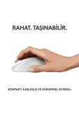 M240 Sessiz Kompakt Kablosuz Bluetooth Mouse - Beyaz - 1
