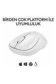 M240 Sessiz Kompakt Kablosuz Bluetooth Mouse - Beyaz - 6
