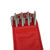 4 Adet Gri Çadır Kazığı 20 cm ve Taşıma Çantası - 2