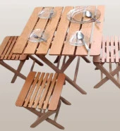 Piknik Seti Katlanabilir 90392 Kayın Ağacı AZ Yer İşgal Eder Çok İş Yapar El Yapım - 3